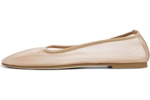 Dsevht Mesh Ballet Flats Shoes for Women Slip On Ballerina Shoes Round Toe Comfortable Casual Work Dress Flats Shoes