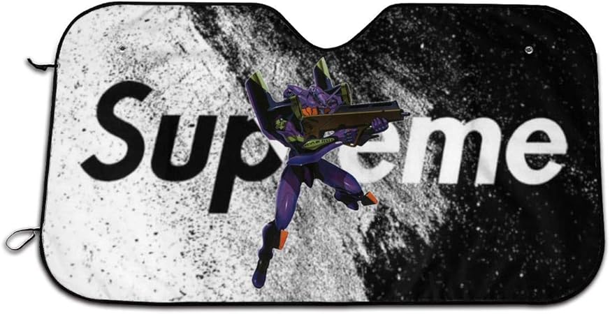 Amazon 車のサンバイザー新世紀エヴァンゲリオン 7 フロントガラスの車のサンバイザー サイズ130 70cm 吸盤取り付け ゴム製ユニバーサルシェーディング 取り付けが簡単 折り畳み式 軽量の車用日除け サンバイザー 車 バイク