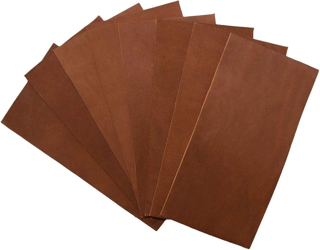 Hide & Drink, Rustic Leather Rectangles (3 x 6 in.) 8 Piece Set for Crafts/Tooling/Hobby Workshop, Heavy Weight (1.6-1.8mm) :: Swayze Suede
