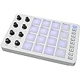 summina MIDI Controller Strike Pad Midi Drum Pad RGB Backlight MIDI Keyboard BT Connection Low Latency 16 Strike Pads 8 Assignable Knobs Note Repeat Portable MIDI Pad Controlador Midi