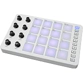 Summina Wireless MIDI Pad Controller with 16 RGB Pads and 8 Knobs | Create beats anywhere with a wireless MIDI pad controller featuring RGB pads, assignable knobs and DAW compatibility.