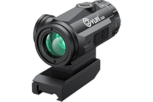 CVLIFE Compact Prism Scope with Motion Awake Technology, 10 Levels Red Illuminated BDC Reticle, Electronic Button Control, Fu