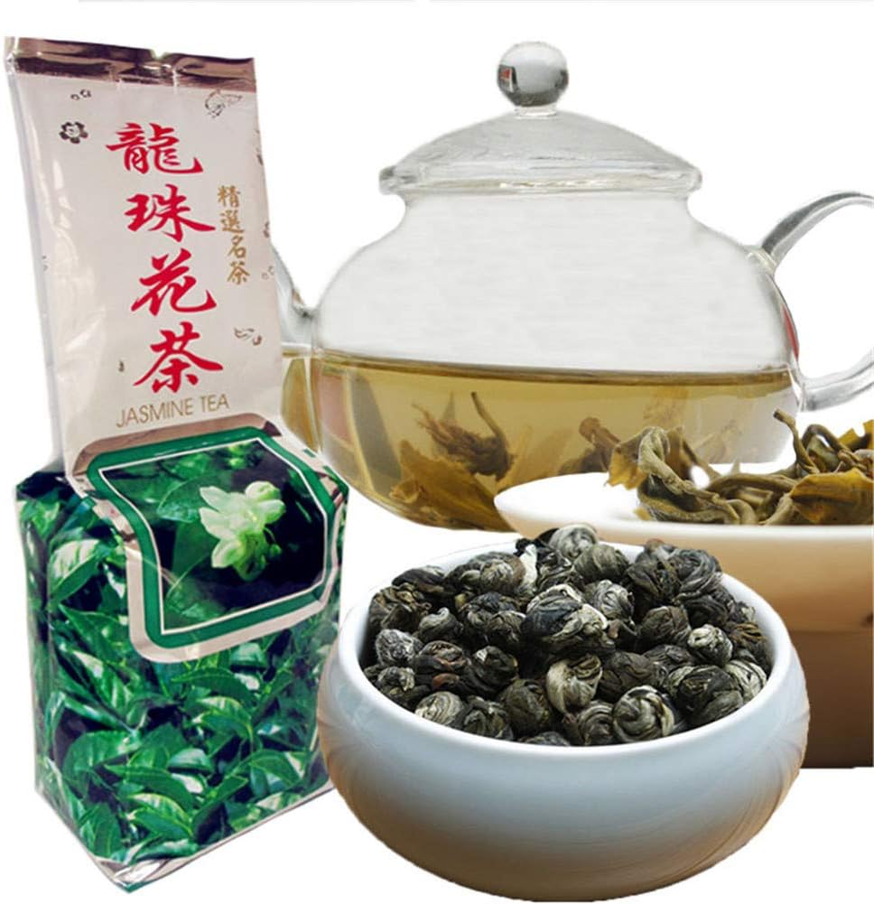 Hdcaravan-China Fujian Specialty Hardcover 250g Jasmine Dragon Pearl Flower Tea Green Tea Fragrance Drink Family Affordable