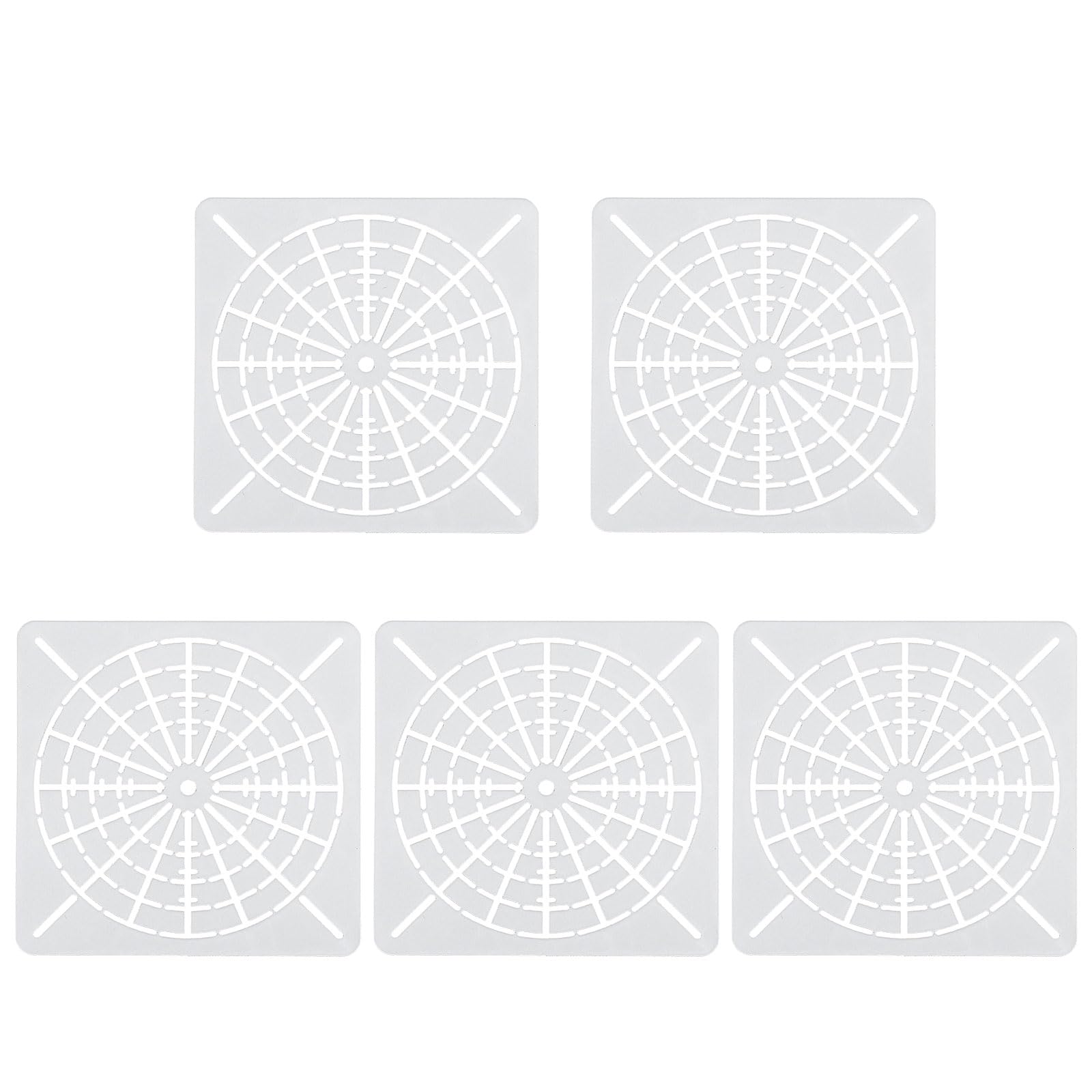 PATIKIL 16 Segment Mandala Stencil, 5 Pack 3.5" Mandala Stencils Reusable Mandala Template Painting Tool for Drawing on Wood Fabric Glass Wall, White