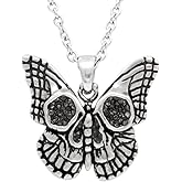 Controse Butterfly Skull Necklace with Pendant (16" - 18" adjustable chain)