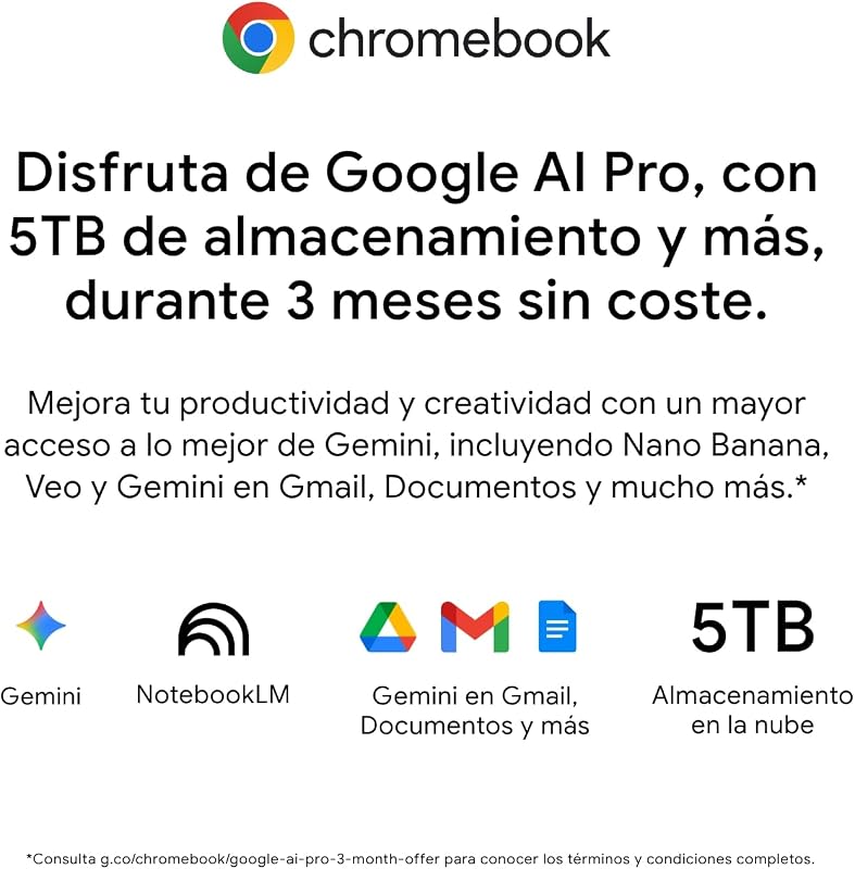 Chromebook 315, Portátil 15.6" FullHD, Kompanio 540, 4GB RAM, 64GB