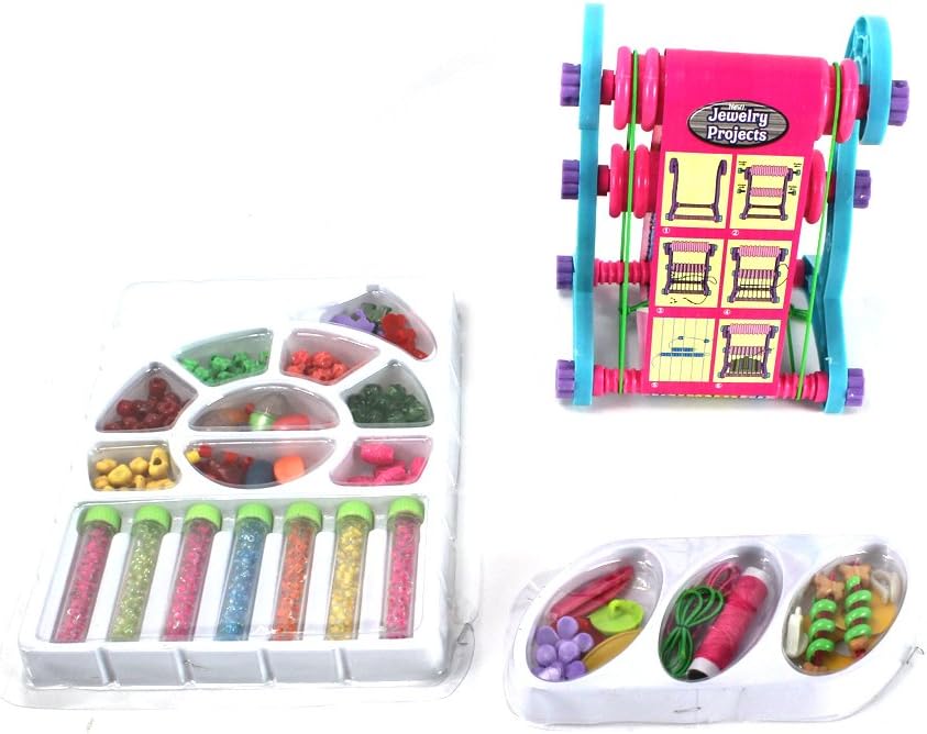 Creative You Bracelet Workshop Toy Jewelry Making Set, Comes w/ Jewelry Weaving Machine, Assorted Beads and Charms, String