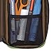 LIHIT LAB Large Capacity Zipper Pencil Case For School Office College, Big Capacity 4 Compartments Pencil Bag Holder Adults Teen Boys Girls, Travel Cosmetics Storage, Brown (A7551-9)
