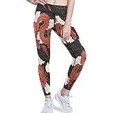 visesunny Women's High Waisted Yoga Capris with Pockets Tummy Control Non See Through Workout Athletic Running Capri Leggings