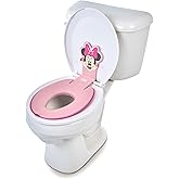 Bright Starts Disney Baby Minnie Mouse Flip & Sit Potty Training Seat, Attaches to Toilet Securely, Space Saving Design Fits Most Toilets
