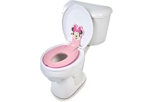 Bright Starts Disney Baby Minnie Mouse Flip & Sit Potty Training Seat, Attaches to Toilet Securely, Space Saving Design Fits Most Toilets