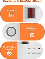 HSTMYFS Natural Gas Detector Plug-in Combustible Gas Alarm 85dB view 5