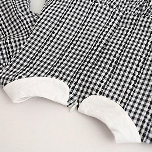 TiTCool Toddler Kids Baby Girls Clothes Plaid Bowknot Party Princess Dresses Skirt (Black, 3T) - Thumbnail 3