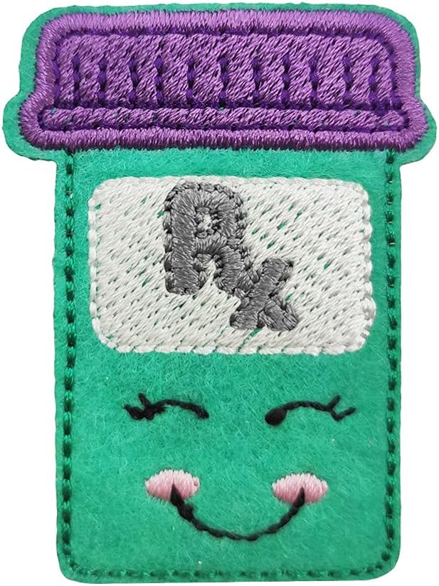 Mixed Media - Pharmacy Pharmacist RX Pill Bottle Embroidered Iron On Patch