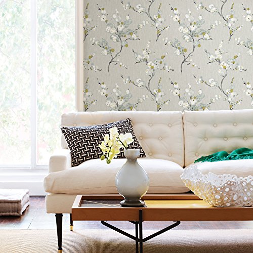 NuWallpaper NU2679 Mirei Peel & Stick Wallpaper, Grey Pricepulse