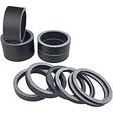 PLATT 10 Pieces Bike Headset Spacer Full Carbon Fiber Bicycle Stem Headset Spacer Fit 1 1/8-Inch Compatible with MTB Bike Roa