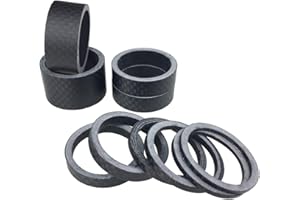 PLATT 10 Pieces Bike Headset Spacer Full Carbon Fiber Bicycle Stem Headset Spacer Fit 1 1/8-Inch Compatible with MTB Bike Roa