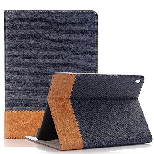 TechCodeCase for Galaxy Tab S2 9.7 inch Cover Case, Slim Luxury PU Leather Book Style Folio Cover Magnetic PU Leather Smart Case for Samsung Galaxy Tab S2 9.7 inch SM-T810/SM-T815(Dark Blue)