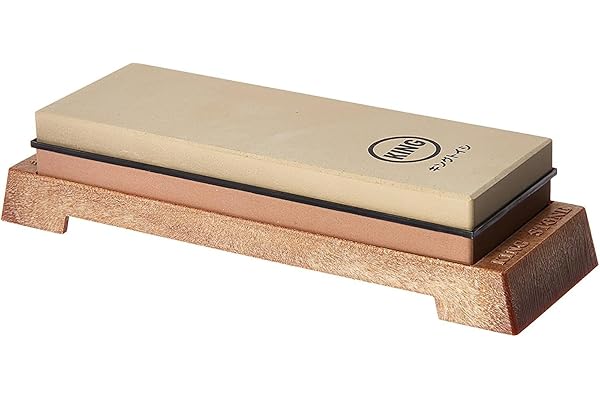 King KW65 1000/6000 Grit Combination Whetstone with Plastic Base