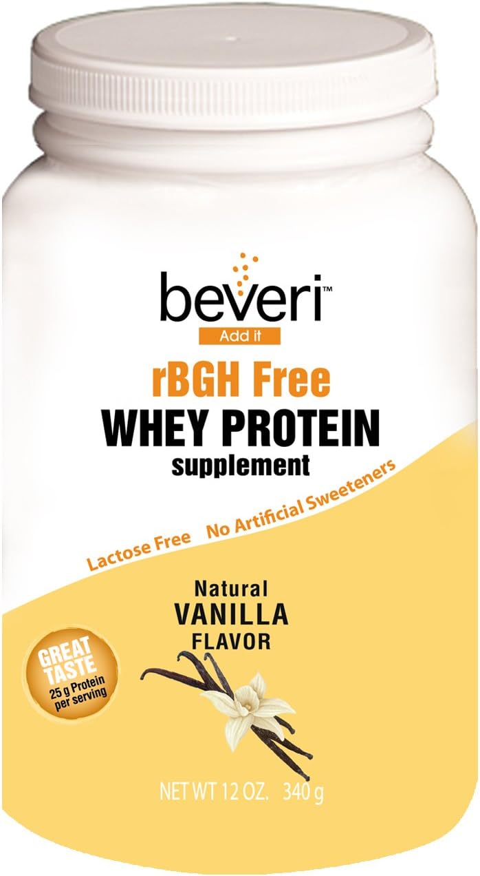 Beveri Whey Protein rBGH Free Isolate, Vanilla, 12 Ounce