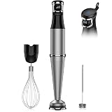 Turelar Immersion Blender Handheld 1100W - 3 in 1 Hand Blenders Set with Trigger Speed Control Emulsion Stick with Whisk and Milk Frother, Emulsifier for Kitchen for Soup, Smoothie, Puree