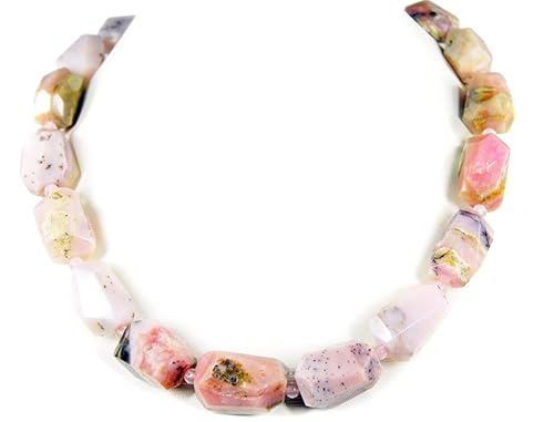 Schöne Edelsteinkette aus Andenopal in unregelmäßiger Form geschliffen