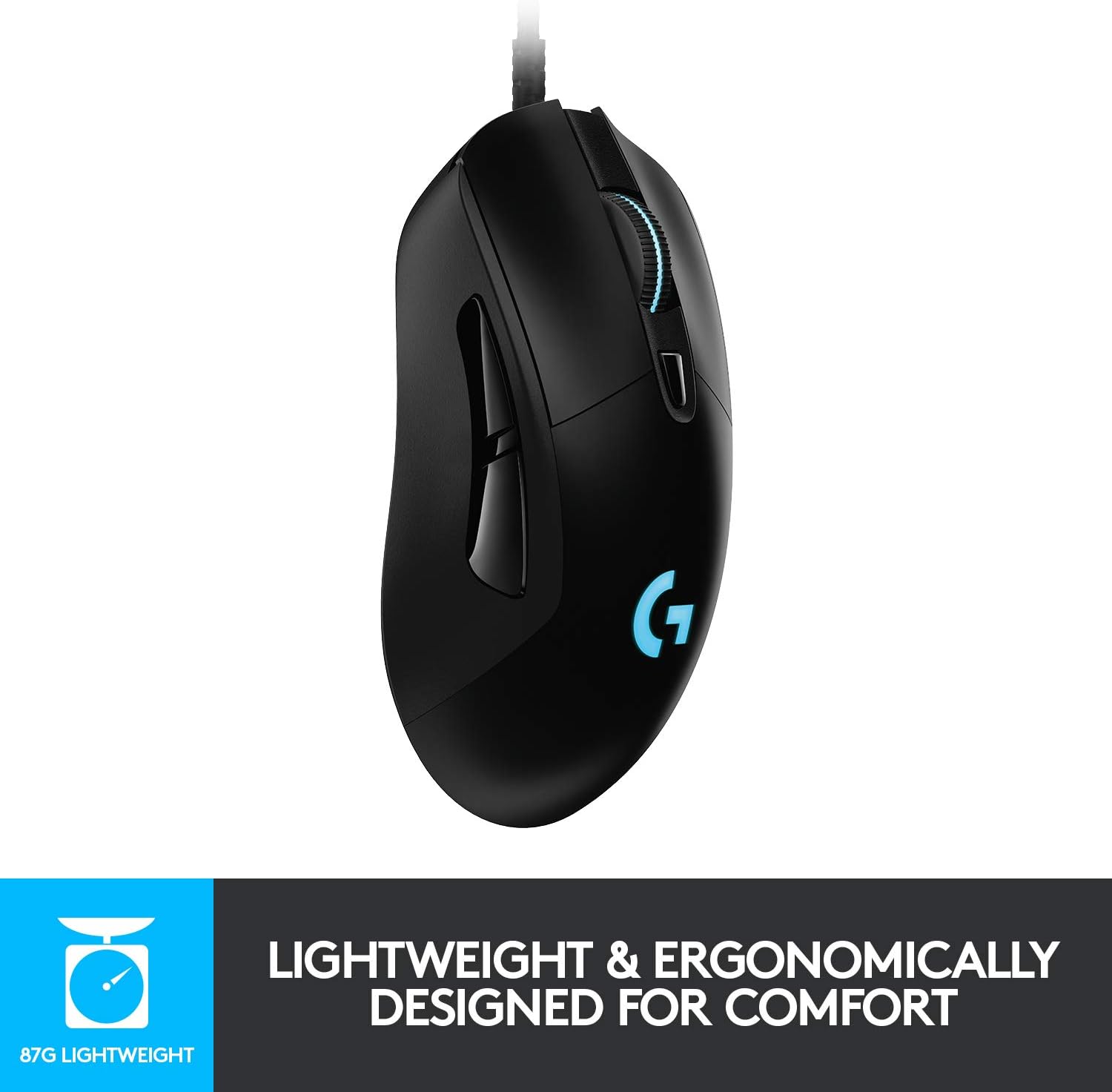 Logitech G403 Hero Wired Gaming Mouse, Hero 16K Sensor, 16000 DPI, RGB Backlit Keys, Adjustable Weights - Image 5