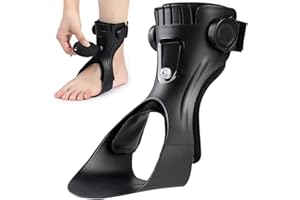 FURLOVE AFO Drop Foot Brace, Upgraded Medical Foot Up Ankle Foot Orthosis Support with Inflatable Airbag for Hemiplegia Stroke Shoes Walking Foot Stabilizer (Left, XL)