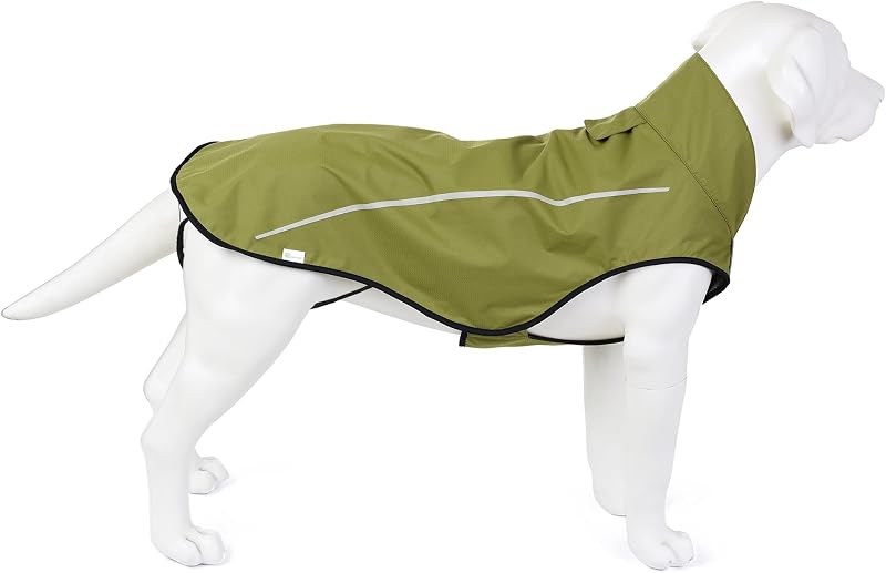 Mile High Life Dog Raincoat Adjustable Waterproof Lightweight Lime XS