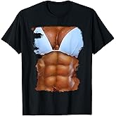 Fake Abs T Shirt Funny Bikini Body Muscle Six Pack 3D T-Shirt