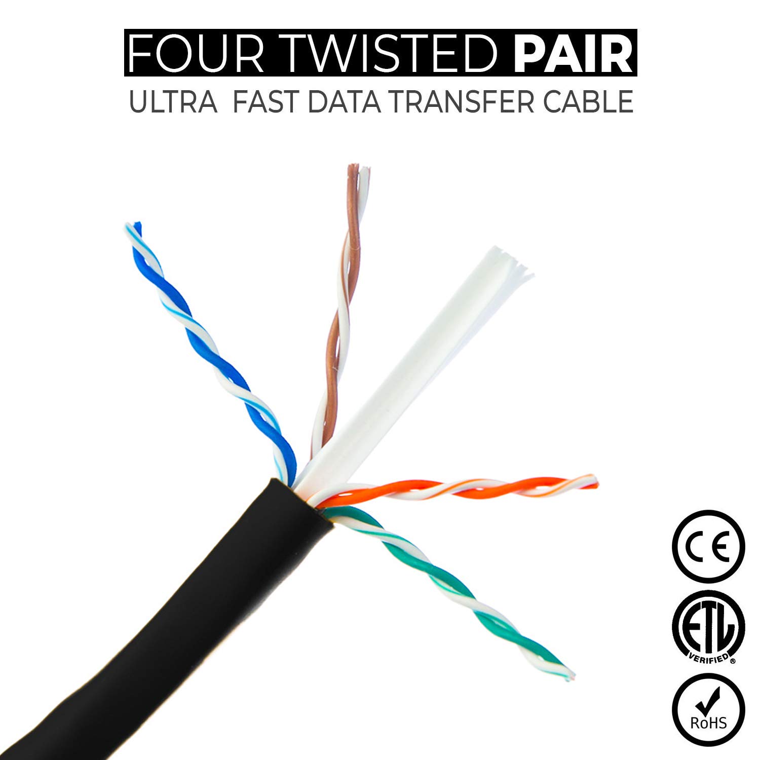 Cat 5e Cables Computer Network Cable with Snagless Connector Available