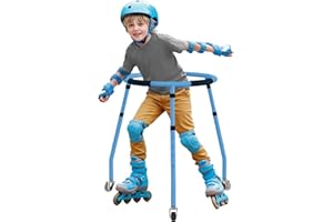 Roller Skate Trainer for Kids - Folding Adjustable Height (27"-33") Skater Aid Training Walker All-Metal Frame | Stable Learn