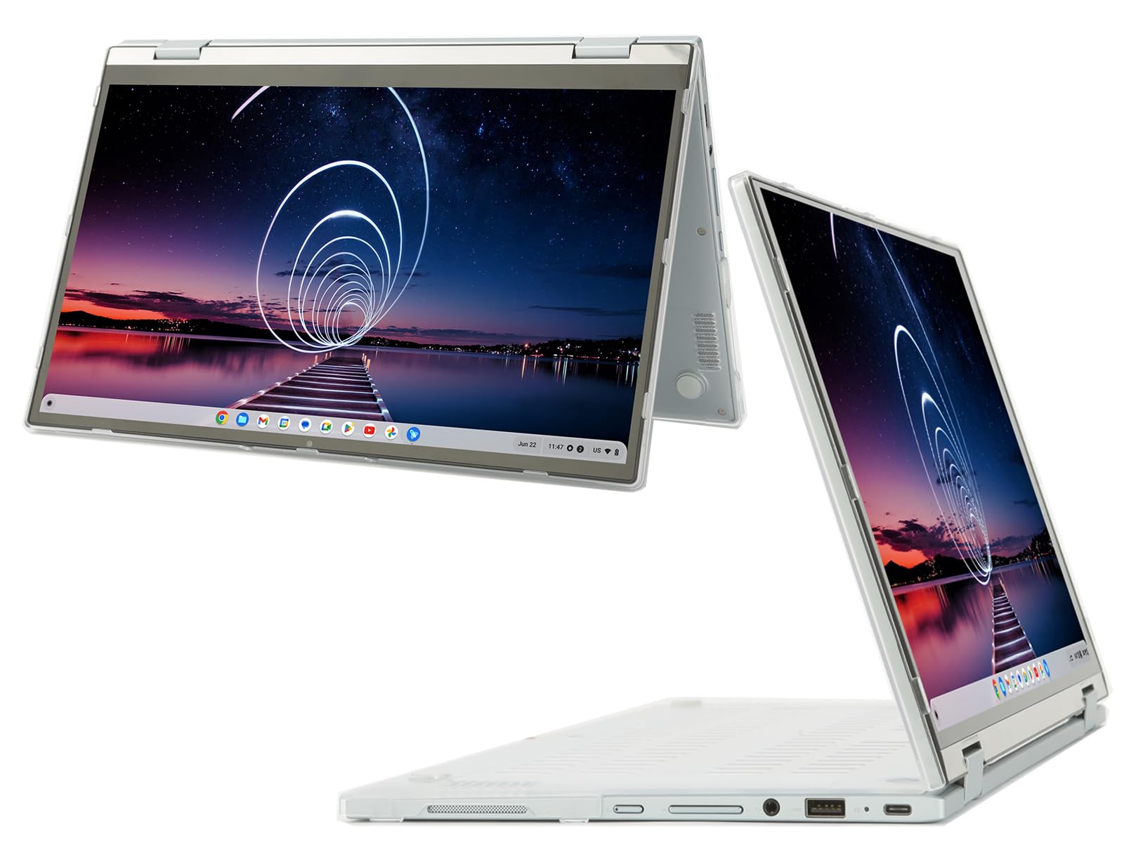 mCover Case ONLY Compatible with 2019~2023 14-inch ASUS Chromebook Flip C433TA Series 2-in-1 Convertible Computers (NOT Fitting Any Other ASUS Models) - Clear