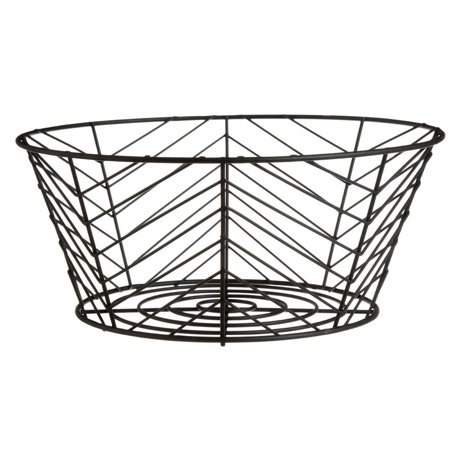 Premier Vertex Fruit Basket, Black Powder Coat Finish