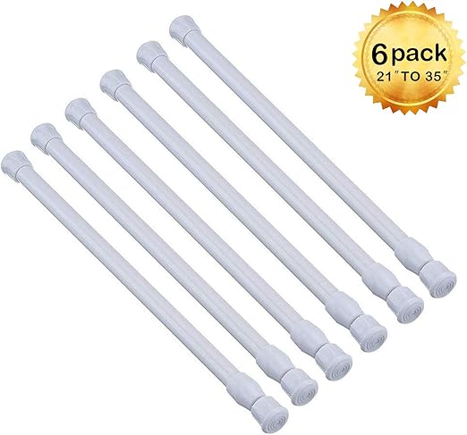 Amazon Com Aizesi 6pcs Tension Rods Multifunctional 21 To 35inch