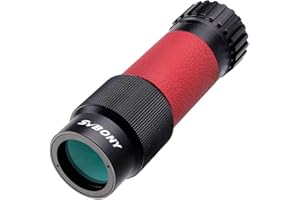 SVBONY SV301 8x25 Monocular, Mini Pocket Monocular with Hand Strap, IPX5 Waterproof Fogproof Monocular, Compact Monocular for Bird Watching Scenery Travel Camping Hiking red