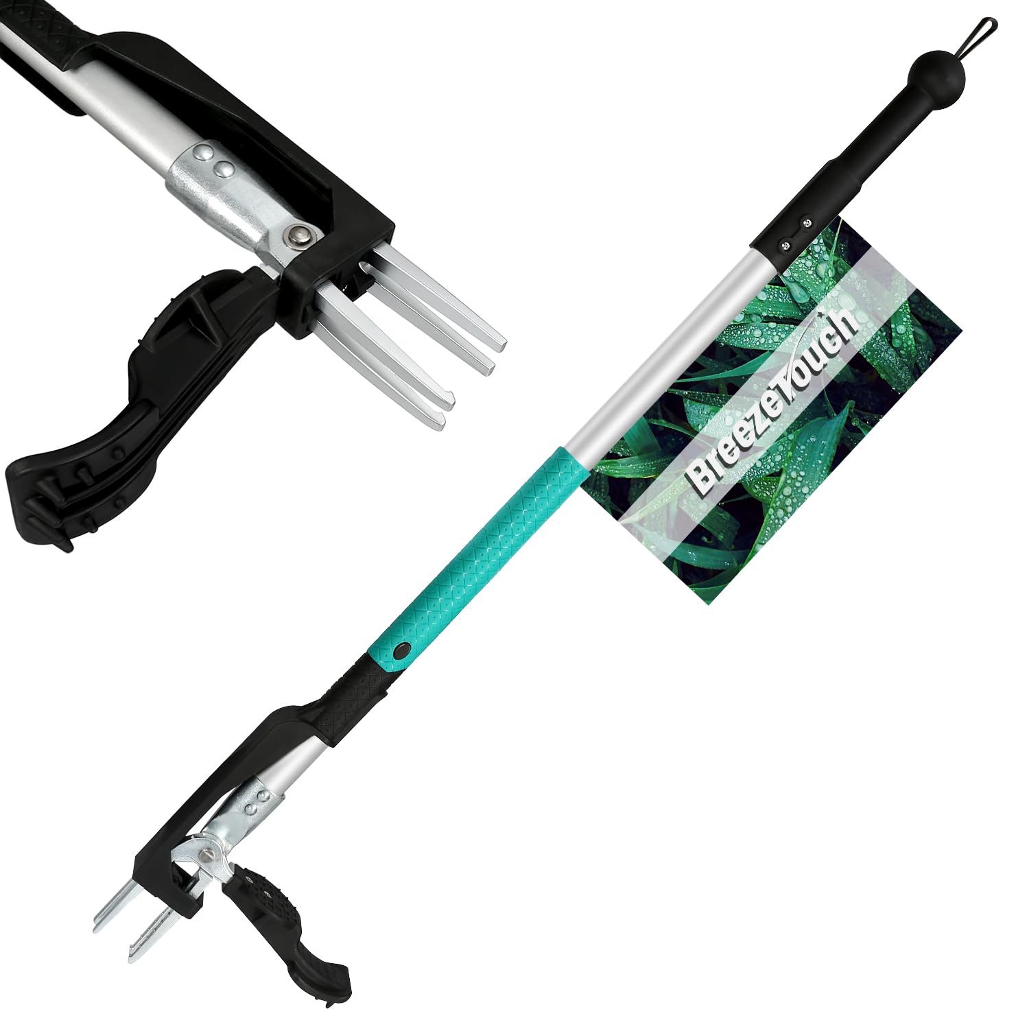 Photo 1 of Breeze Touch 39" Weed Pulling Tool, 4-Claw Detachable Weed Puller Tool with Long Handle Adjustable, Heavy Duty Stand Up Weeder Weeding Tool for Lawn, Yard, Garden, Dandelion Picker, Weed Remover