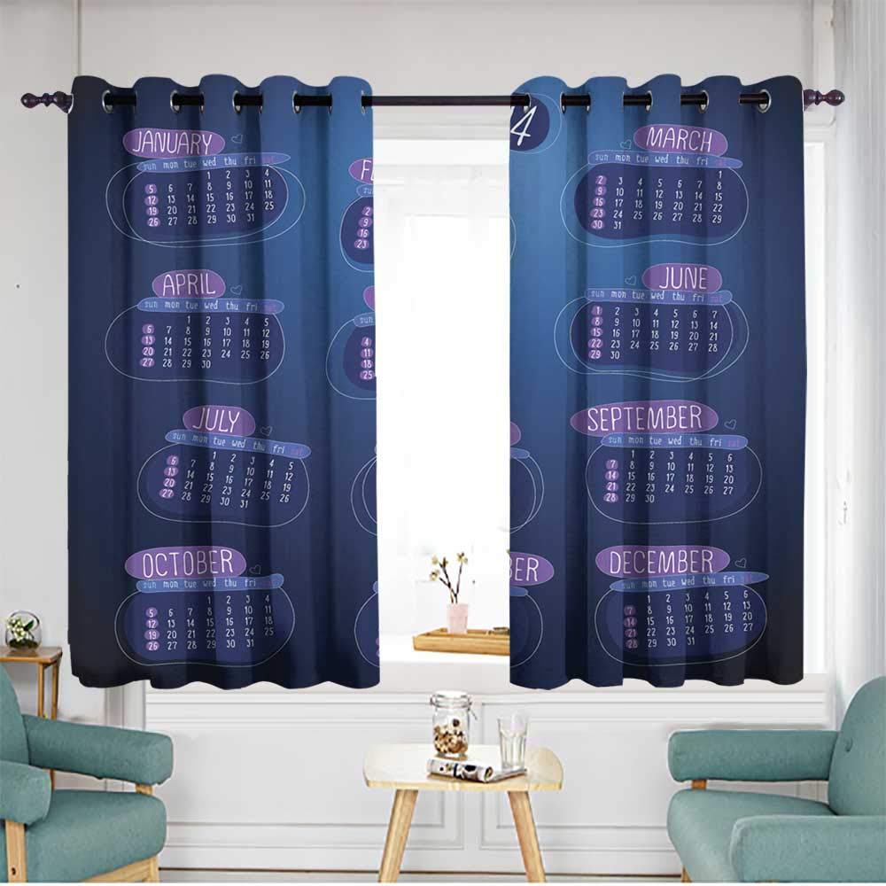 Amazon Com Warm Family Printed Insulation Curtain 2014 Calendar