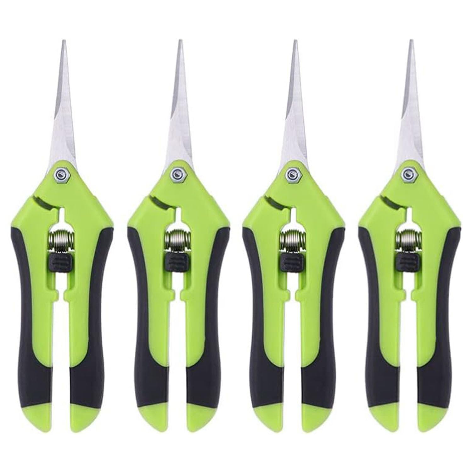 Bhina 4 Sets 16.5 cm Small Pruning Shears with Stainless Steel Edge of High Hardness and High Corrosion Resistance for Pruning the Garden, Fruit Picking, etc.