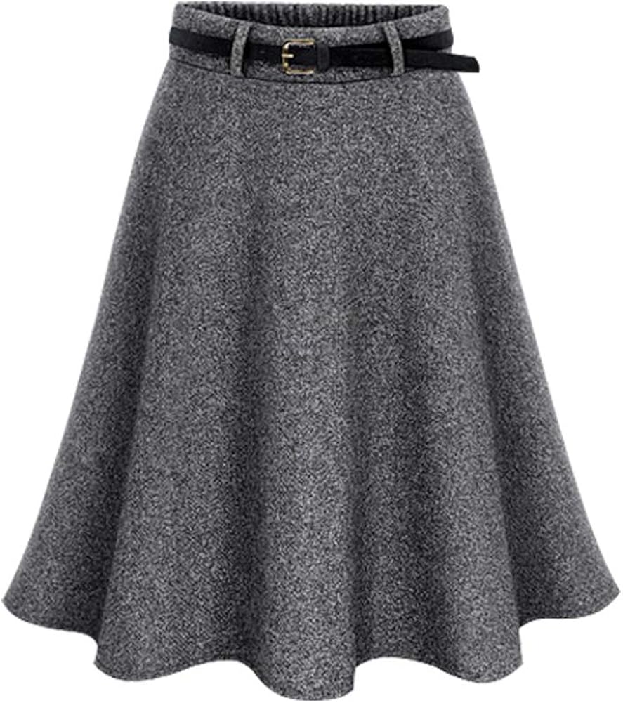 Jupe D'hiver En Laine Pour Femme - Mi-longue, Chaude Et élégante - Idéale Pour Tous Les Jours Et Occasions Spéciales