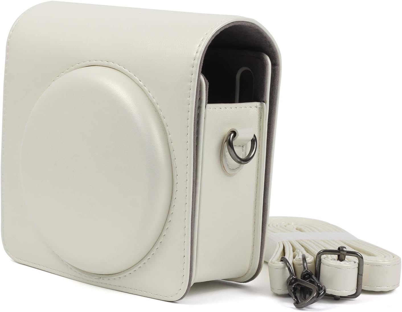 CAIUL Compatible PU Leather Square SQ6 Case Bag for Fuji Square SQ 6 Instant Camera (White)