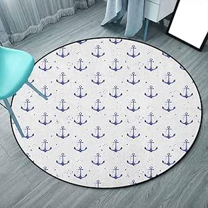 Anchor - Alfombras redondas para interiores (3 pies 3", redondas, color