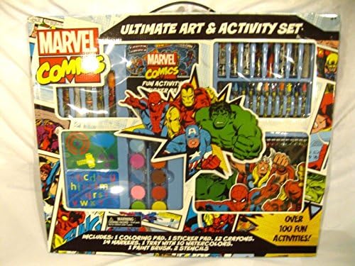 Granny's (C) Marvel Comics Avengers 100+ Art and Activity Set-Markers,Paints,Crayons,Pads-New!