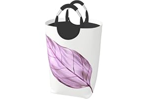 Tall Laundry Basket Lilac Leaves Laundry Hamper Foldable Dirty Clothes bags Washable Toys Storage Basket Organizer Bins Baske