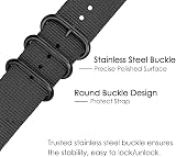 FINTIE Woven Nylon Band for Garmin Vivoactive 3 645 245 Music Smart Watch Black view 5