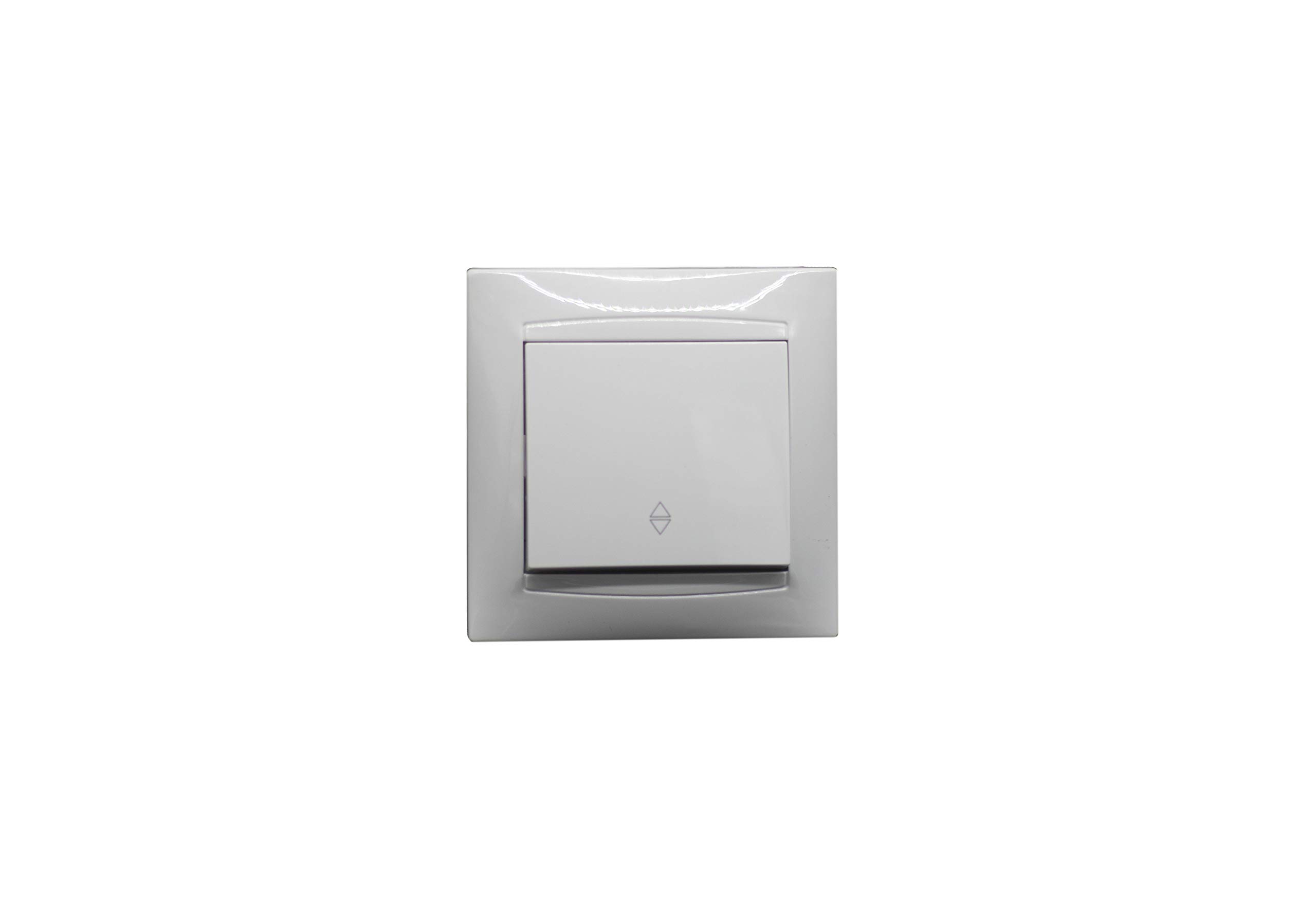 Premium series recessed switch, white, intensity 10A/250V.
