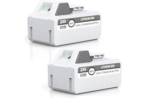 LORDONE 6000mAh 24V 2 Packs Replacement Battery for Snow Joe+Sun Joe 24V Lithium-iON Battery Series 24BAT-LTX/LTW/LTE/LT/XR Pro