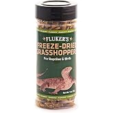 Fluker's Freeze Dried Grasshoppers, Nutrient-Packed, Ideal for Lizards, Reptiles, Birds, Fish, Hedgehogs, 1.7 oz