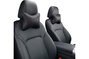 Welbrit Car Pillow for Car Neck Pillow for Driving Seat Leather Neck Support Soft Cushion Back Support Head-Rests for Vehicle