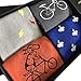 SUTTOS Elite Men's Fashion Pattern Fun Colorful Cotton Casual Dress Socks,4 Pairs with Gift Box - Multicoloured - One size